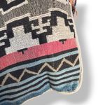 Vintage Southwestern Woven Jacket Muted Blue Red Geometric Western Coat Rodeo Size L Photo 5