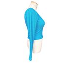 NWT Araminta James Women's Ocean Breeze Crinkle Top Azure Blue Size 10/M Size M Photo 4