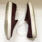 Franco Sarto  Mitchell Maroon Burgundy Suede Slip On Sneaker Loafers 8.5 Photo 2
