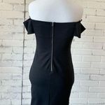 Mason Small Black Dress Off the Shoulder Mini Dress Exposed Zipper LBD Sexy Photo 1