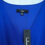 Lulus  Wondrous Water Lilies Royal‎ Blue Maxi Dress XL NWT Photo 3