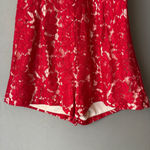 Missguided sz M red lace halter romper Photo 2