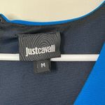 Just Cavalli Women's Blue & Black 3/4 Sleeve Bodycon Dress Illusion US Medium Photo 10