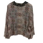 Michael Stars , one-size-fits-all, kimono, brown, white, wide sleeves Photo 5