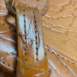 American Vintage Orange Leather Satchel Photo 8