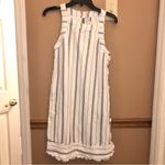 Anthropologie Akemi & Kin Claudia Sleeveless Striped Linen Dress White 0 Photo 1