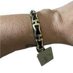 NWT Sequin Bangle Hinge Bracelet Gold Black by Nordstrom Photo 2