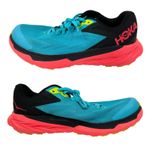 Hoka  One Zinal Trail Running Shoe Women's 10.5 B Black/Blue/Pink/Solpink Sneaker Photo 1