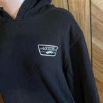 Vans Women’s XL Black With White Skateboard Logo Pullover Hoodie Photo 2