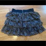 Floral Tiered Exposed wide band waistband Mini Skirt Green Size M Photo 2
