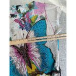 Vintage Azi Mesh Top Large Butterfly Floral Embellished Artsy Whimsy Tattoo Y2K Photo 9