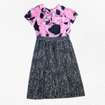 1950s Vintage Black Pink Retro Tweed Mid Photo 10