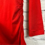 Michael Kors  Basics Petite Top 3/4 Sleeve Gold Accent Ruched Crimson Red XLP NWT Photo 7