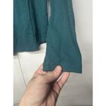 Lee  Women’s XL Teal Long Sleeve Henley Shirt Button Front Photo 5