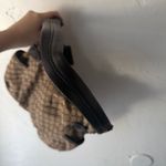 Nine West Vintage Y2k Monogram Hobo Bag Brown Canvas Leather Trim Shoulder Bag Photo 3