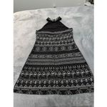bebe Black And Gray Geometric‎ Pattern Sleeveless Halter Dress Size XL datenight Photo 3