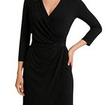 Jennifer Lopez JLO Black Belted Wrap Dress Large (L) Photo 1