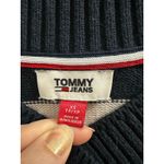 Tommy Hilfiger Tommy Jeans Navy & White Striped V-neck Cropped Pullover Knit Sweater XS/S EUC Photo 5