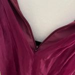 Amsale Silk Cranberry Wine silk Bridesmaids Dress Size 4 A Photo 6