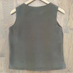 Kate Hill Vintage  Petite Sleeveless 100% Silk Shell Tank in Olive Green Medium Photo 4