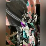 Old Shanghai Peacock Kimono Robe Black Size L Photo 6