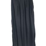 JLux Label Womens Pants High Rise Pleated Pockets Satin Wide Leg Black M Size M Photo 0