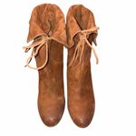 Free People NEW Brown Distressed Suede Mila Heel Boot size 39 Photo 3