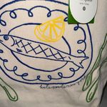 Kate Spade NWT new york x Target Natural Fish Embroidered Canvas Tote Bag Photo 0