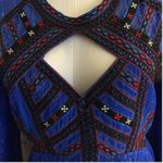 Free People  All You Need Dress S NWOT Embroidered Chiffon Cut-Out Bell Sleeves Photo 3