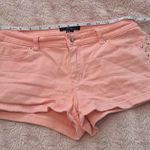 Forever 21 Peach Lace Trim Jean Shorts Size M Photo 3