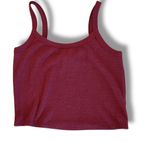 Old Navy  - Cropped Ribbed Tank Top - Maroon/burgandy - Size Large Photo 4