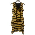 Proenza Schouler  Tiger Print Tiered Crepe Dress Photo 6
