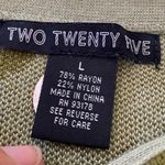 TWO TWENTY FIVE Green Patterned bell sleeve Women's Sweater Size large Photo 4