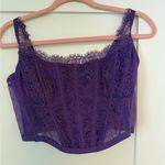 Victoria's Secret M-DD Victoria’s Secret Lace Purple Corset Top Photo 0