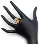 Hallmark Vintage Opal Pinky Ring Size 4.5 Gold Tone Marker Multiple Gemstones Photo 1