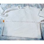 ZARA x Trafaluc Women Size Medium White Long Sleeve White Sweater Boxy Soft Photo 3