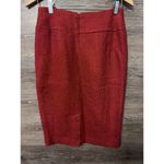 Anthropologie Moulinette Soeurs Pencil Skirt Red Wool Career Knit Size 2 NEW Photo 4