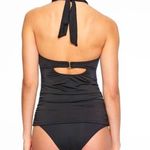 Athleta Solid Black Aqualuxe Bra Cup 2-Way Tankini Top Photo 2