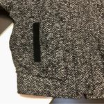 New York Girl Vintage 80s  Boucle Bomber Jacket Black Speckled Coat Shoulderpads Photo 4