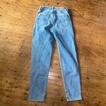 American Eagle light wash destroyed relaxed mom jeans Photo 2