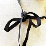 Black beaded ribbon tie necklace Photo 2