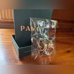 Geometric Dangle Gold and Silver Hoop Earrings NWT Photo 1