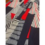 Roz & Ali Women’s Dress Pants Petite Large Geometric Red Blue White Ron &Ali Wide Leg Photo 1
