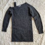 Lovers + Friends Dress Sweater One Shoulder Asymmetrical Mini Gray Sz S Photo 1