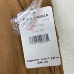 Free People  Faded Love Tan Linen Blend Trouser Pants Photo 4