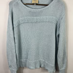 Elie Tahari Elie Tahari Sweater Womens L Blue Knit Pullover Minimalist Quiet Luxury Preppy Photo 0