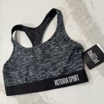 Victoria's Secret Victoria Secret Sport NWT The Player Sports Bra Women’s Medium Static Gray Gym Photo 1