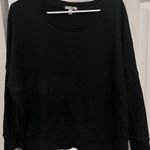 Amuse Society  black sweatshirt with fringe size medium Photo 0