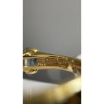 Victorian Style Blue Topaz Five Stone Ring Sterling Silver‎ Sz 8 Gold Tone Photo 5