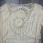 Rebellion  Again Cream Boho Crochet Braided Top Photo 1